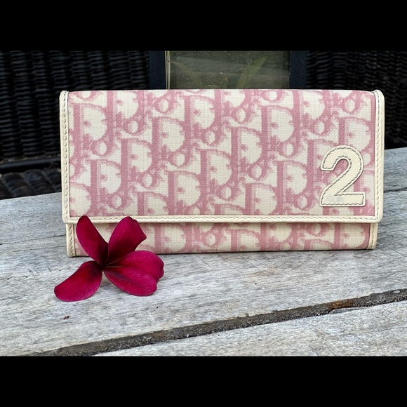 Dior Handbags - Authentic Dior Trotter Pink Long Wallet Bi-Fold
